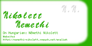 nikolett nemethi business card